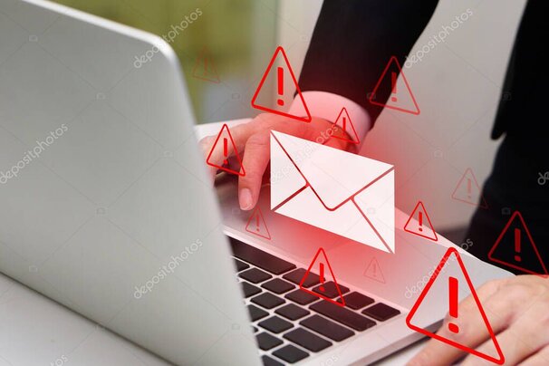 E-mail inbox met phishing waarschuwing